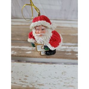 Santa blocks toy ornament Xmas tree